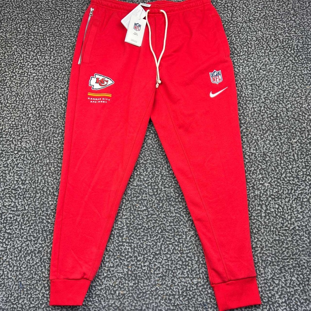 Nike Kansas City Chiefs NFL Dri-Fit Jogger Men Large Red Sweatpants New L